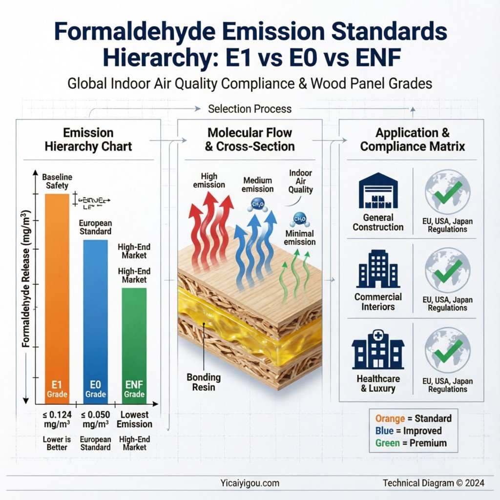 High-quality Formaldehyde Standards 101 Comparing E1 E0 And Enf Wood Panels specimen showing wood grain and texture for kitc